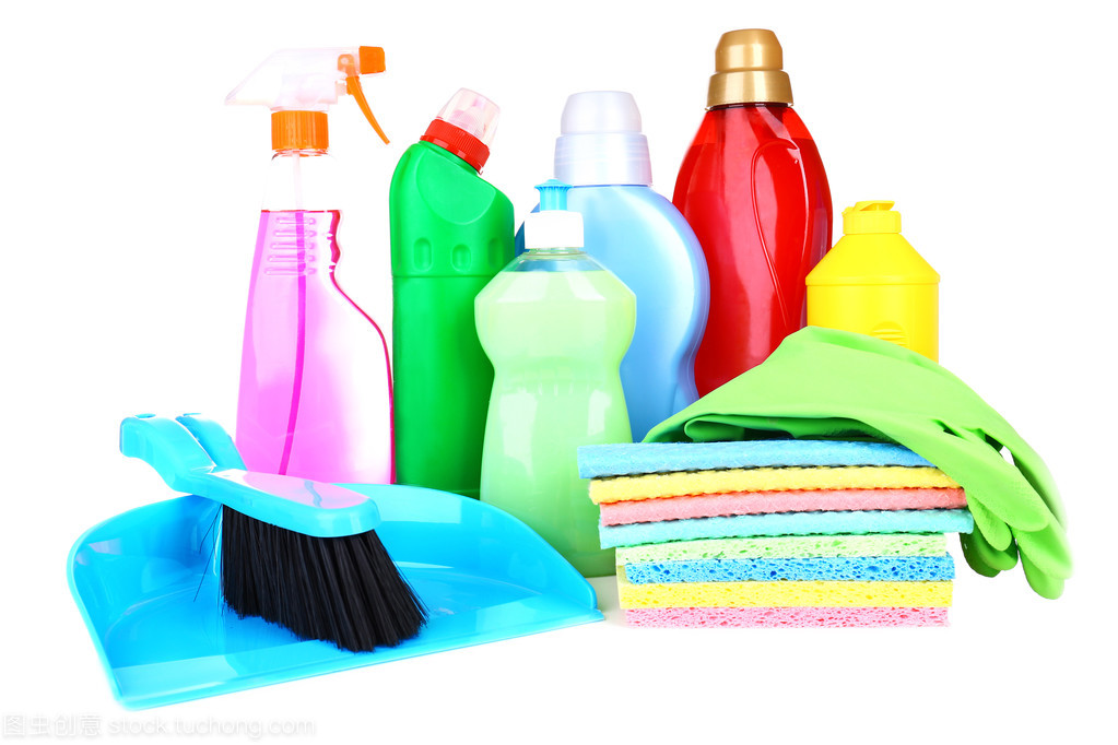 孤立在白色的清潔產(chǎn)品
