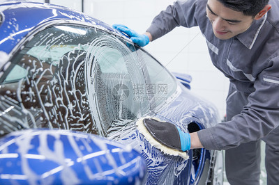 清洗工擦洗汽車圖片素材_免費下載_jpg圖片格式_VRF高清圖片501159591